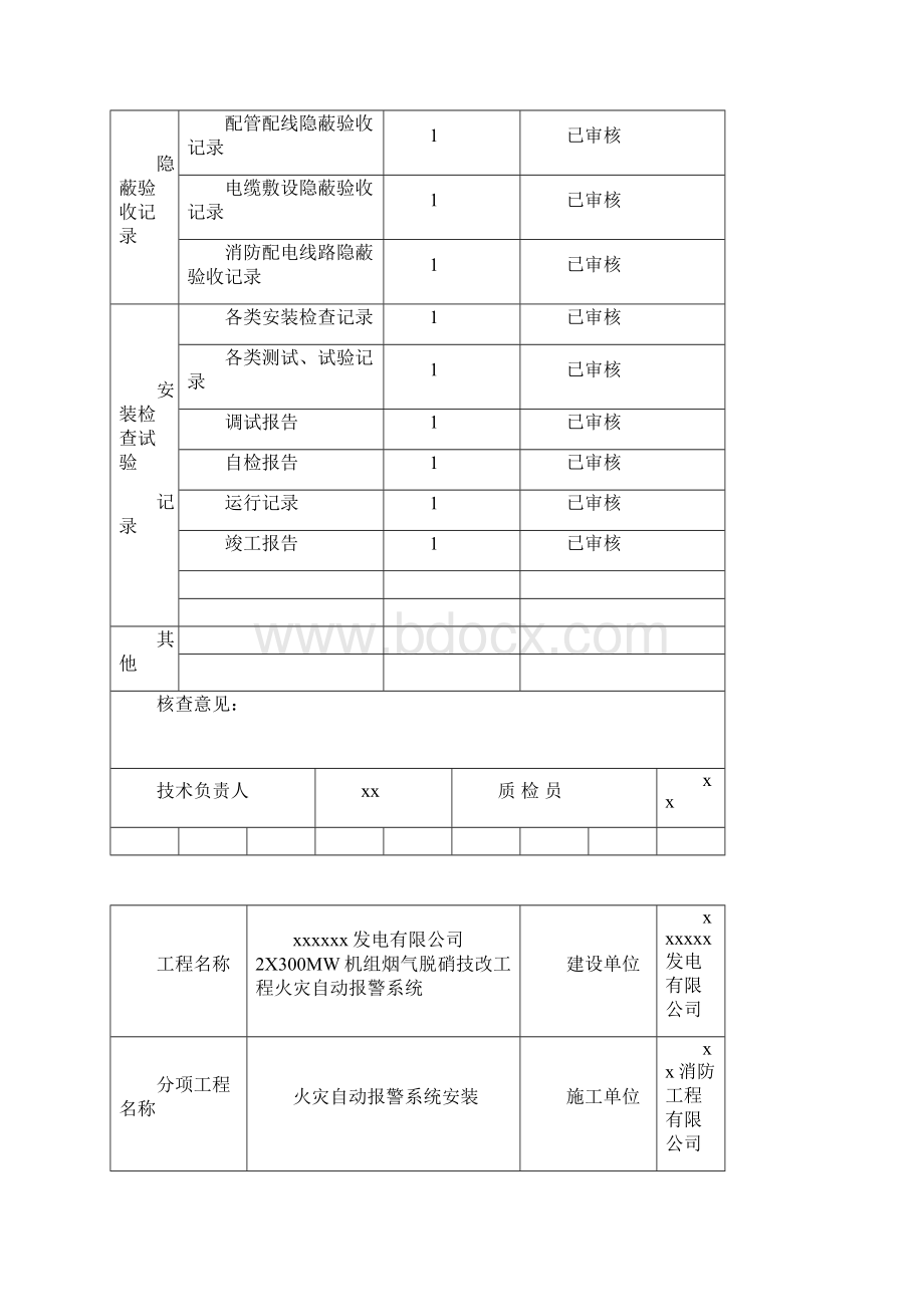 消防安装报验资料质量验收记录表文档格式.docx_第2页