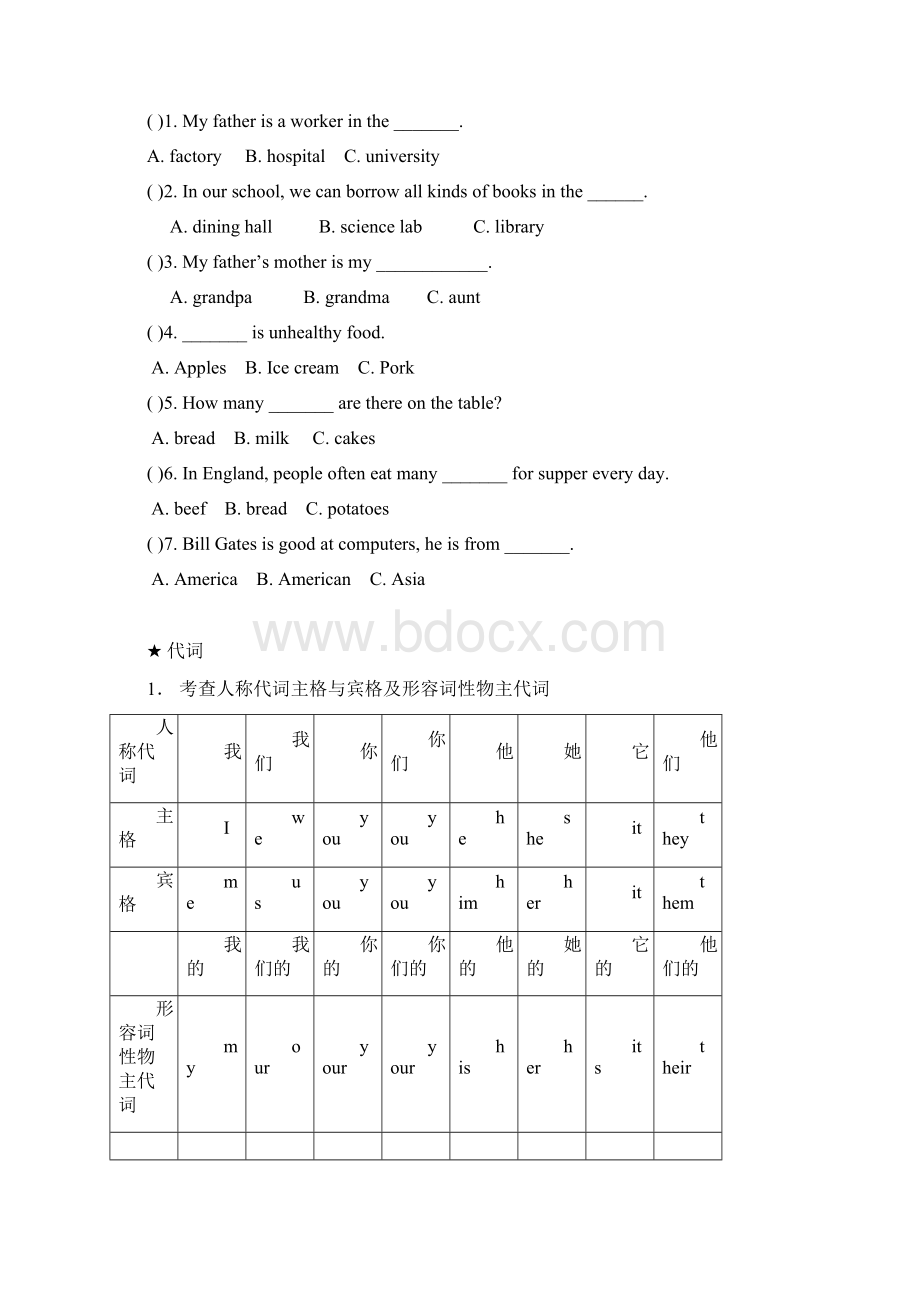 初一年级外研版英语七年级上期末总复习试题6.docx_第2页