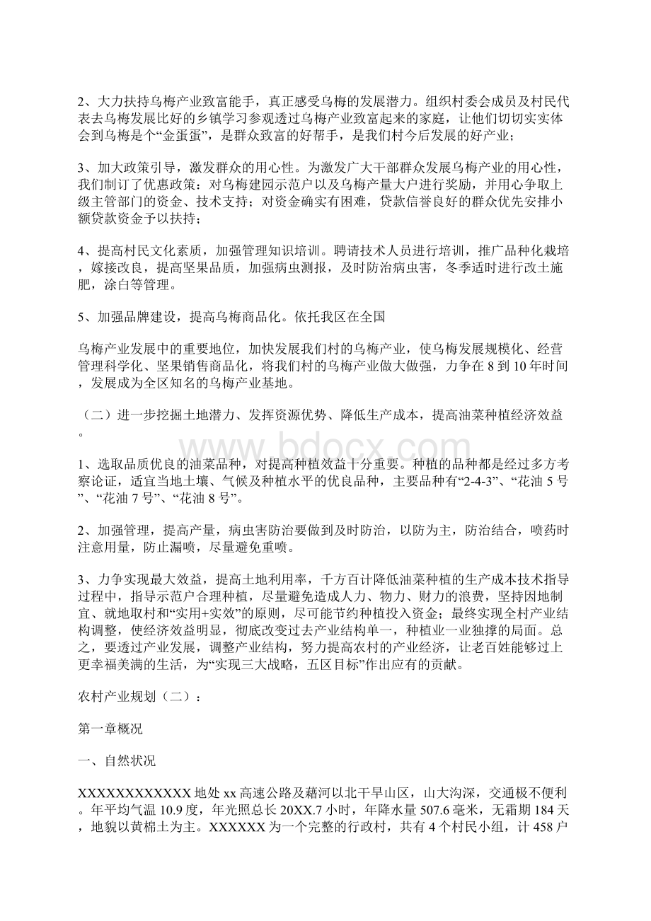 农村产业规划方案怎么写 最新农村产业规划方案Word文档格式.docx_第3页