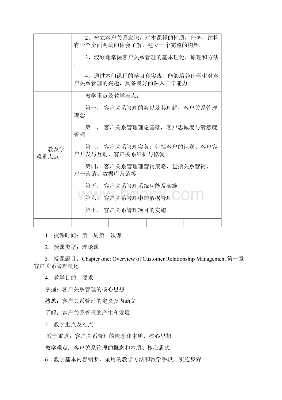 客户关系管理教案课程详案.docx_第2页