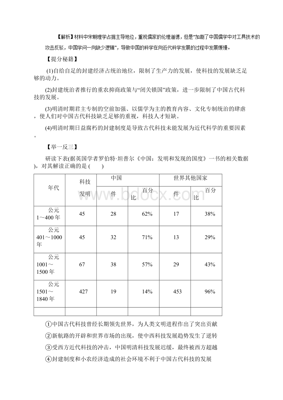 专题27+古代中国的科学技术与文学艺术高考历史热点题型和提分秘籍.docx_第3页