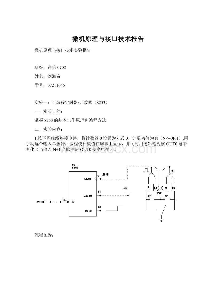 微机原理与接口技术报告.docx