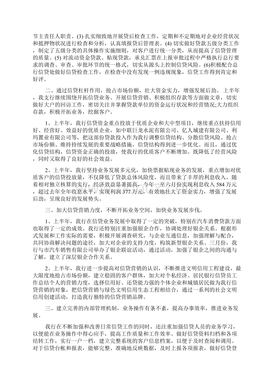 银行信贷客户经理工作总结.docx_第2页