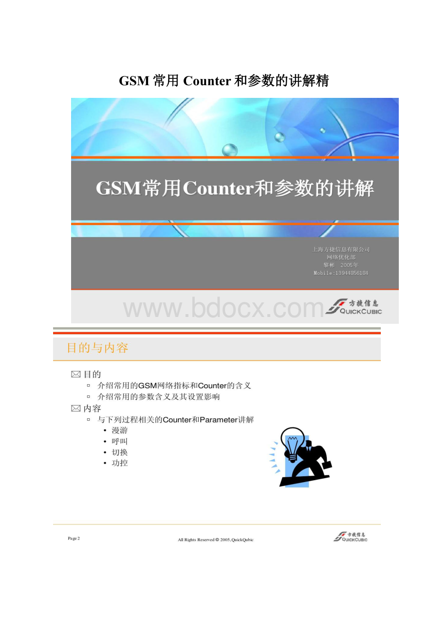 GSM常用Counter和参数的讲解精.docx