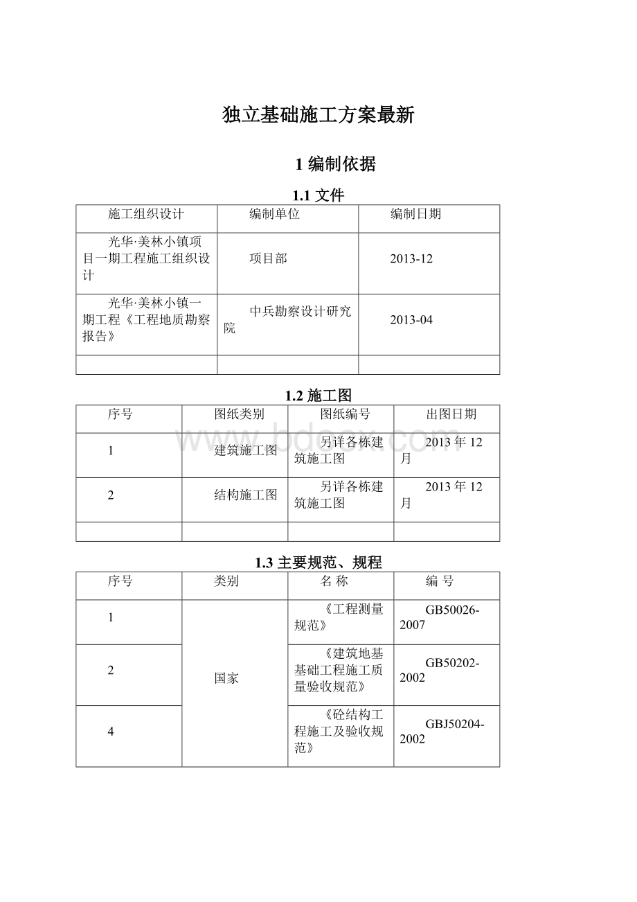 独立基础施工方案最新.docx_第1页