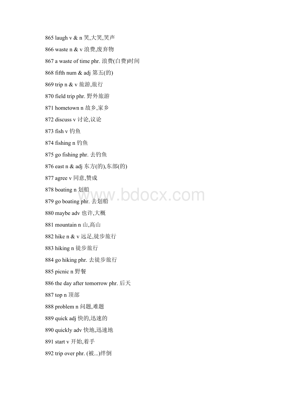 初中英语词汇表第二册.docx_第3页