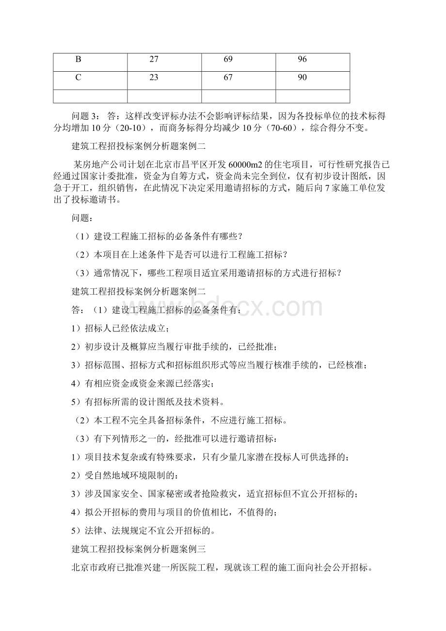 建筑工程招投标案例分析题案例Word文档下载推荐.docx_第3页