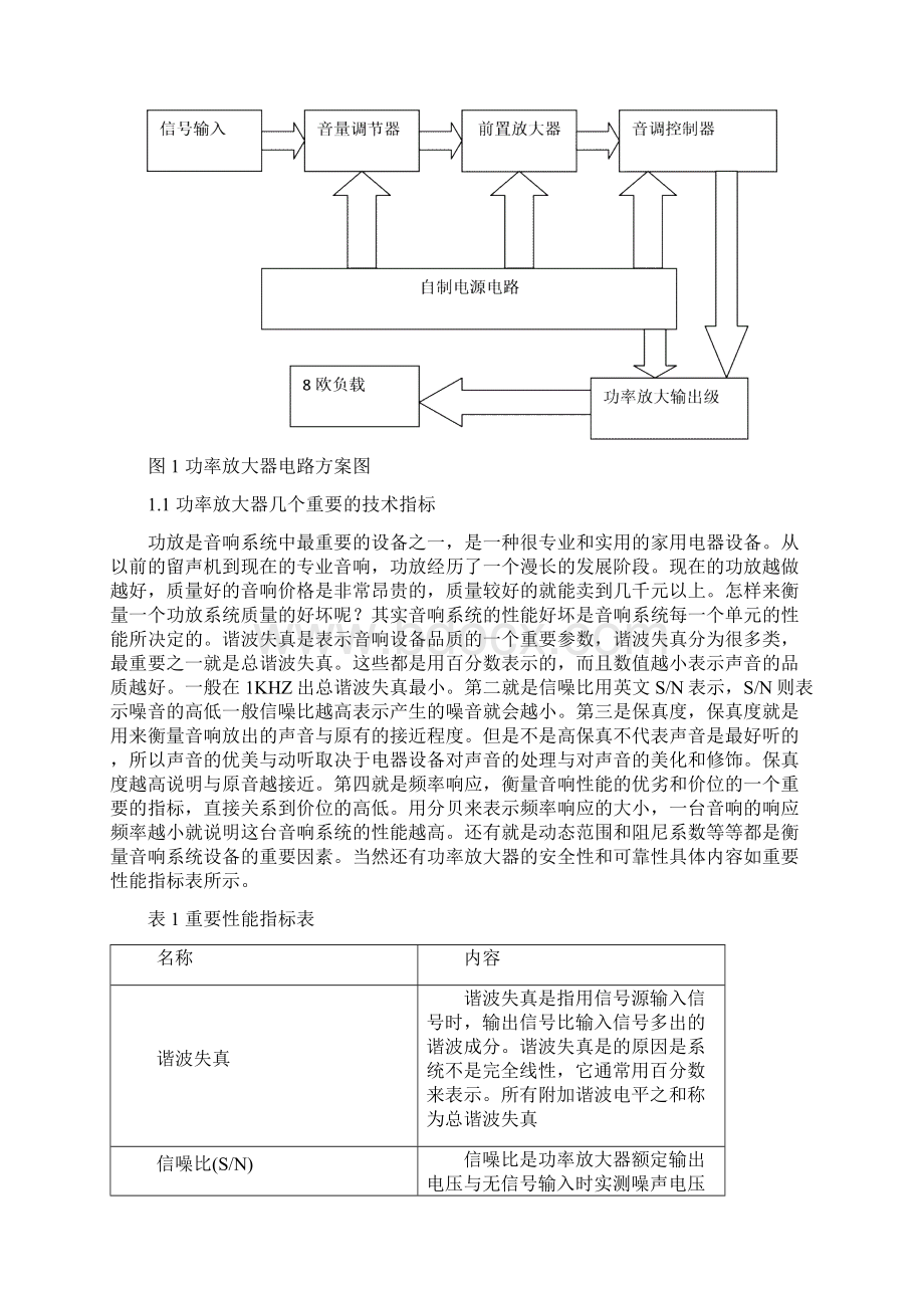 课程设计功率放大器的应用1Word文档格式.docx_第3页