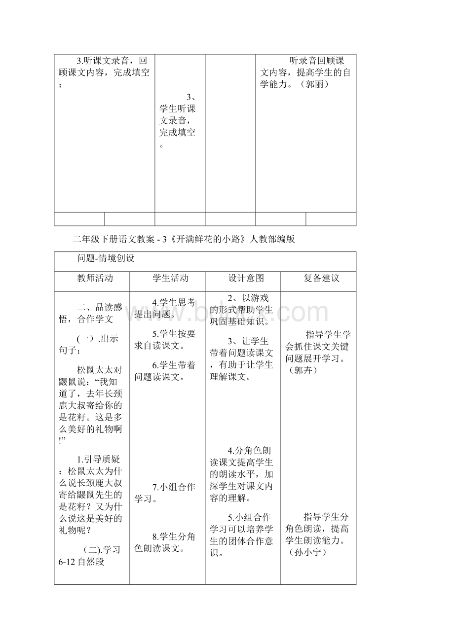 《开满鲜花的小路》优秀教案4Word文档下载推荐.docx_第3页