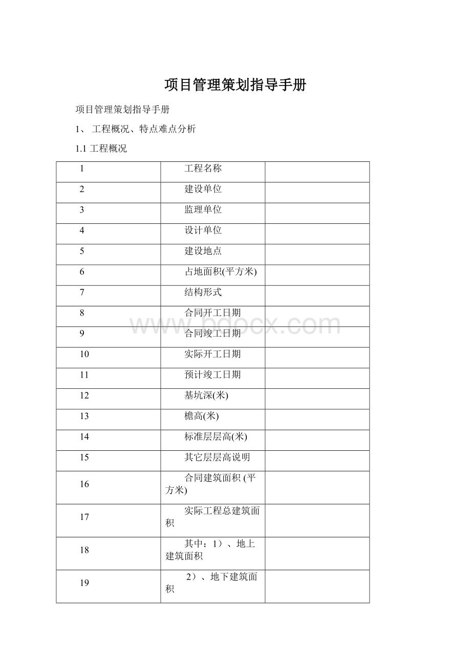 项目管理策划指导手册.docx_第1页