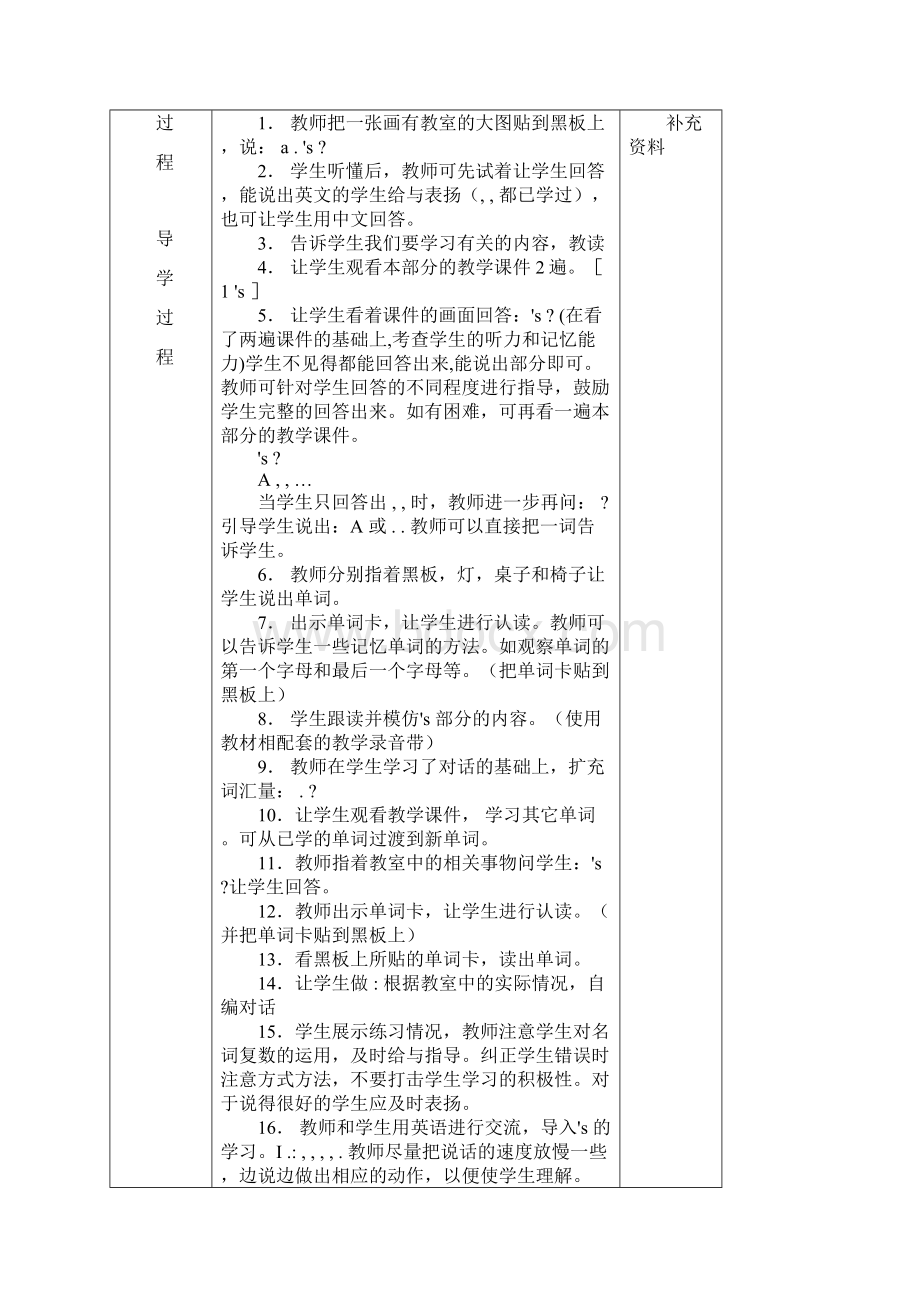 人教版小学三年级英语上册第一单元课程设计.docx_第2页