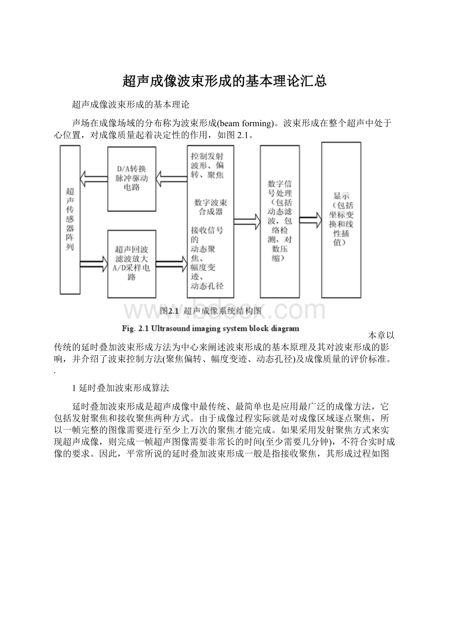 超声成像波束形成的基本理论汇总.docx