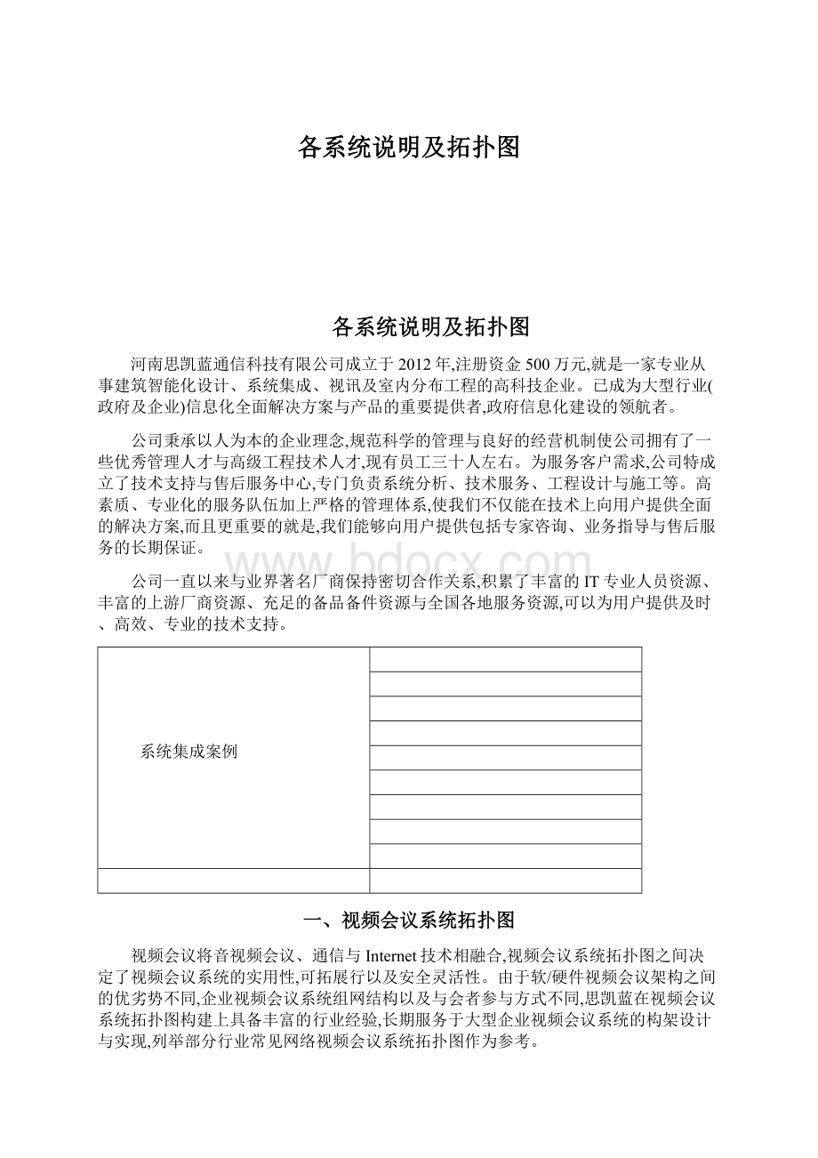 各系统说明及拓扑图.docx