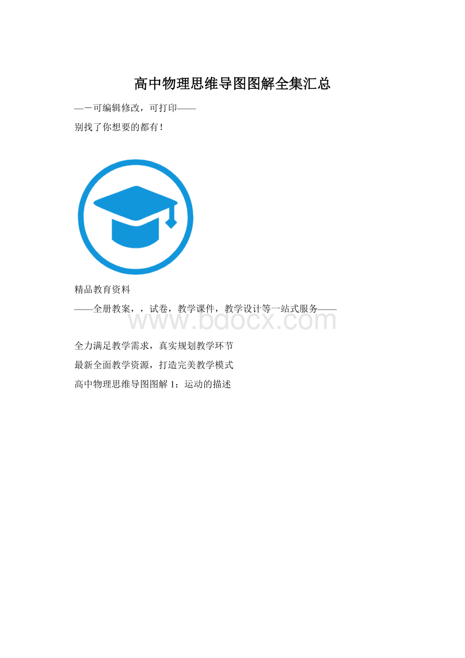 高中物理思维导图图解全集汇总.docx