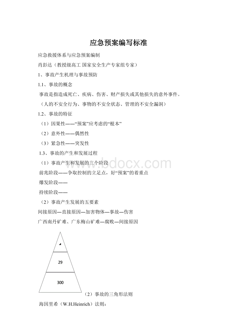 应急预案编写标准Word文件下载.docx