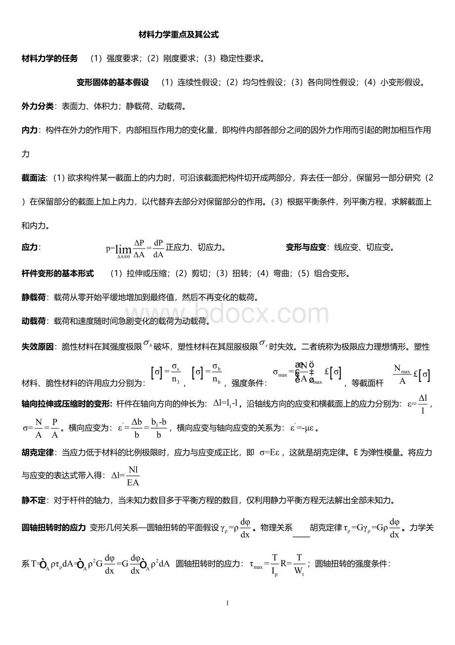 材料力学公式总结完美版2.doc_第1页