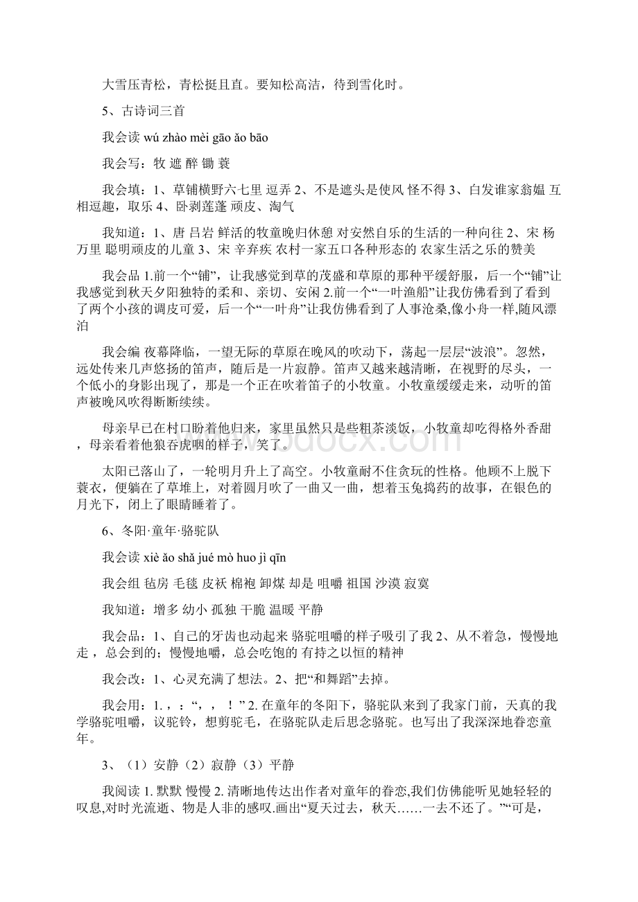 人教版五年级语文下册配套练习册答案文档格式.docx_第3页