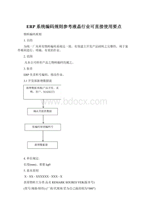 ERP系统编码规则参考液晶行业可直接使用要点Word格式.docx
