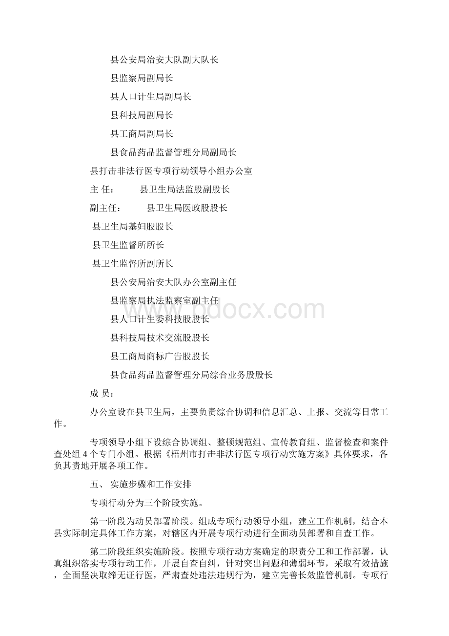 打击非法行医专项行动实施方案.docx_第3页