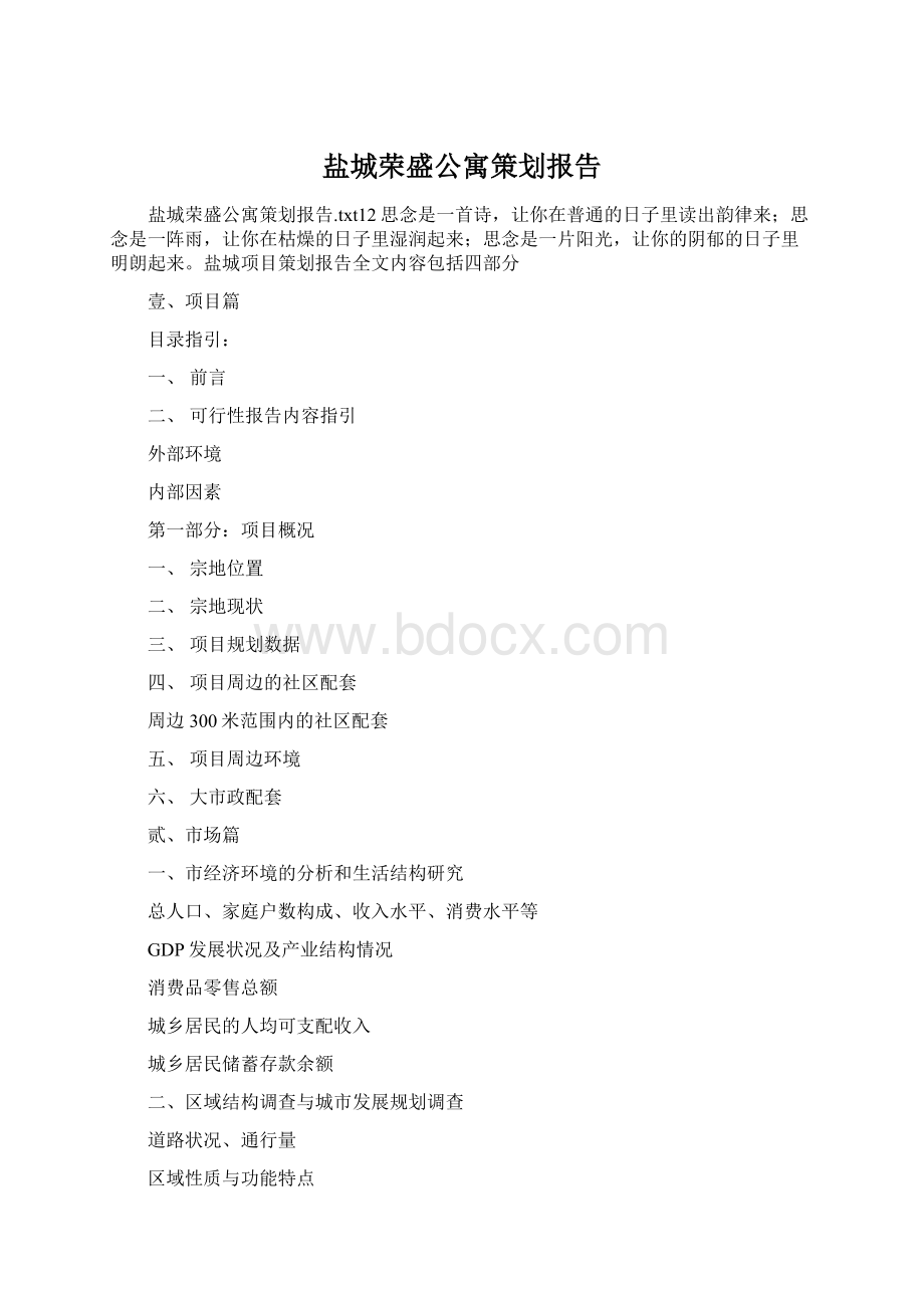 盐城荣盛公寓策划报告Word下载.docx_第1页