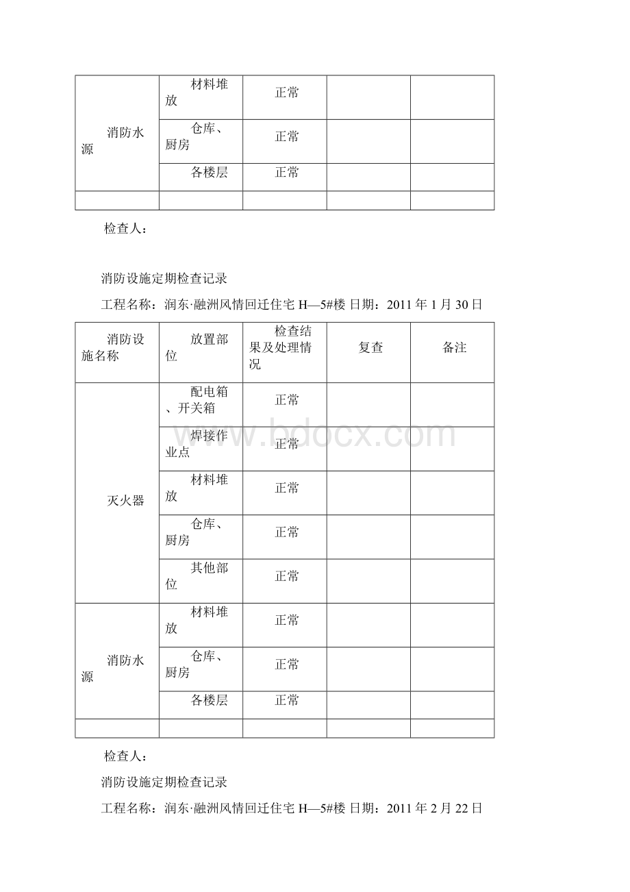 消防设施定期检查记录5#文档格式.docx_第3页