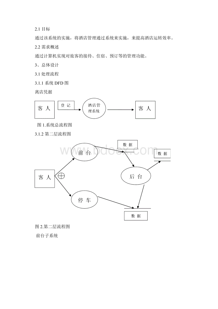 酒店管理系统概要设计结构化开发方法Word格式文档下载.docx_第2页