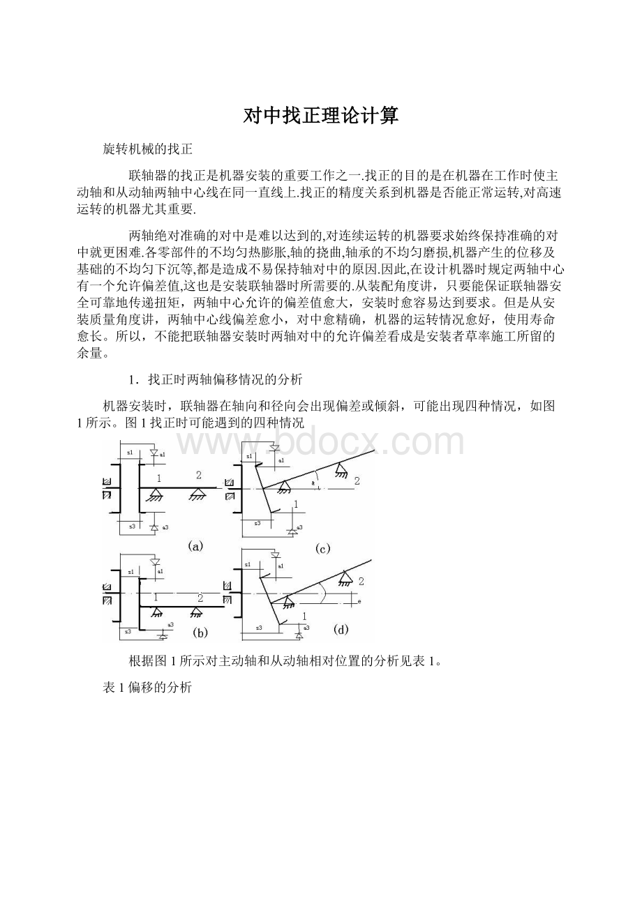 对中找正理论计算Word文件下载.docx