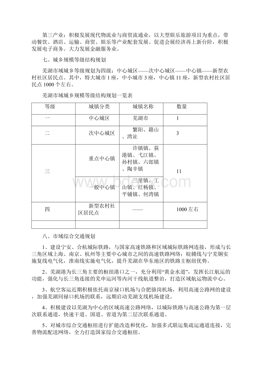 芜湖市城市总体规划复习进程Word格式文档下载.docx_第3页