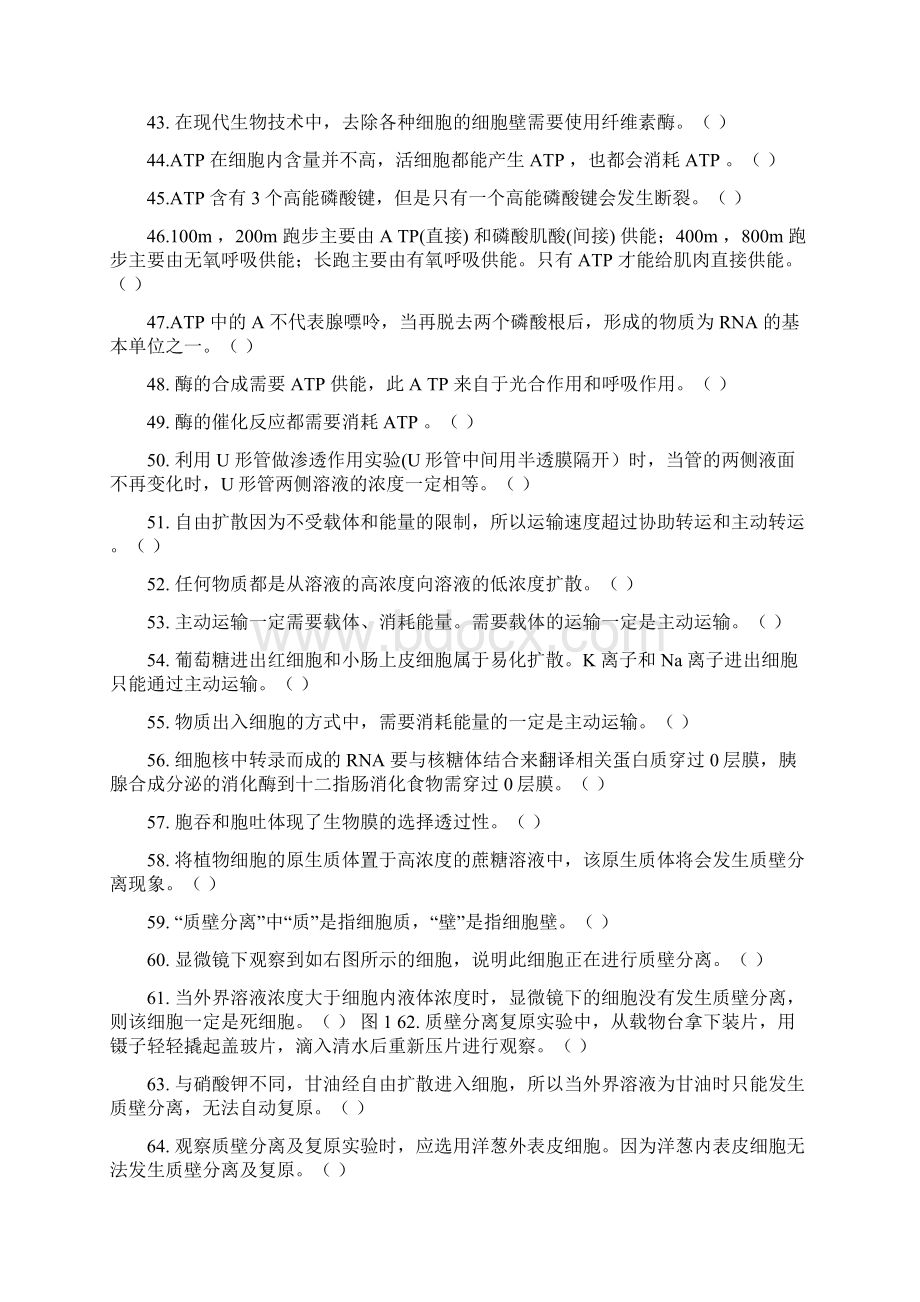 吉林省长春市届高考生物三轮复习362个判断题Word格式.docx_第3页