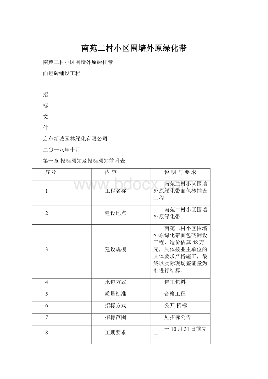 南苑二村小区围墙外原绿化带Word文档下载推荐.docx_第1页