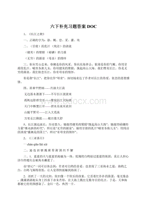 六下补充习题答案DOCWord文档格式.docx