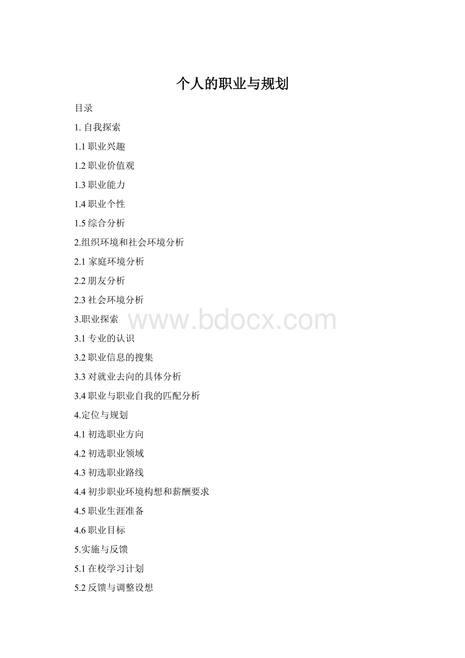 个人的职业与规划Word格式文档下载.docx