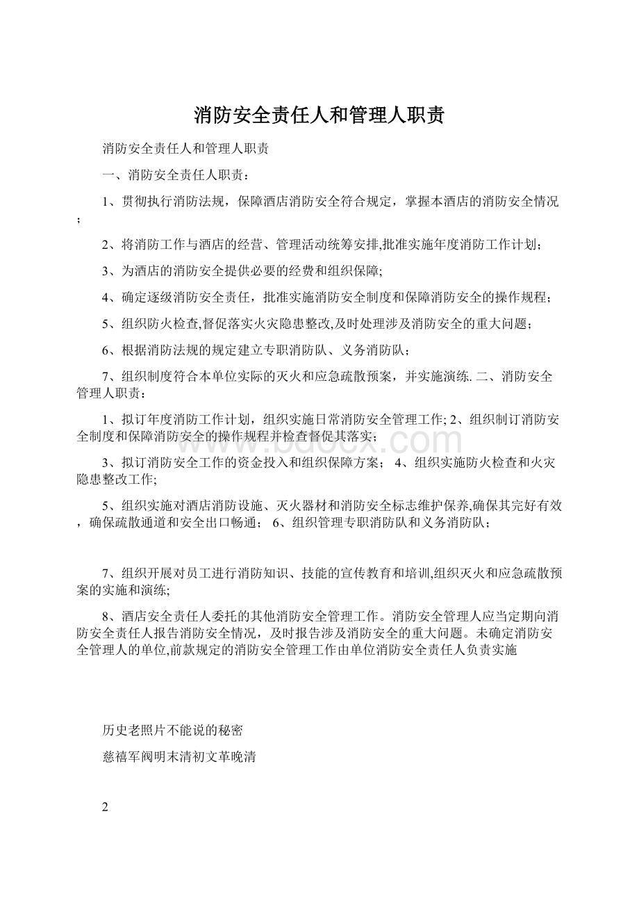 消防安全责任人和管理人职责.docx