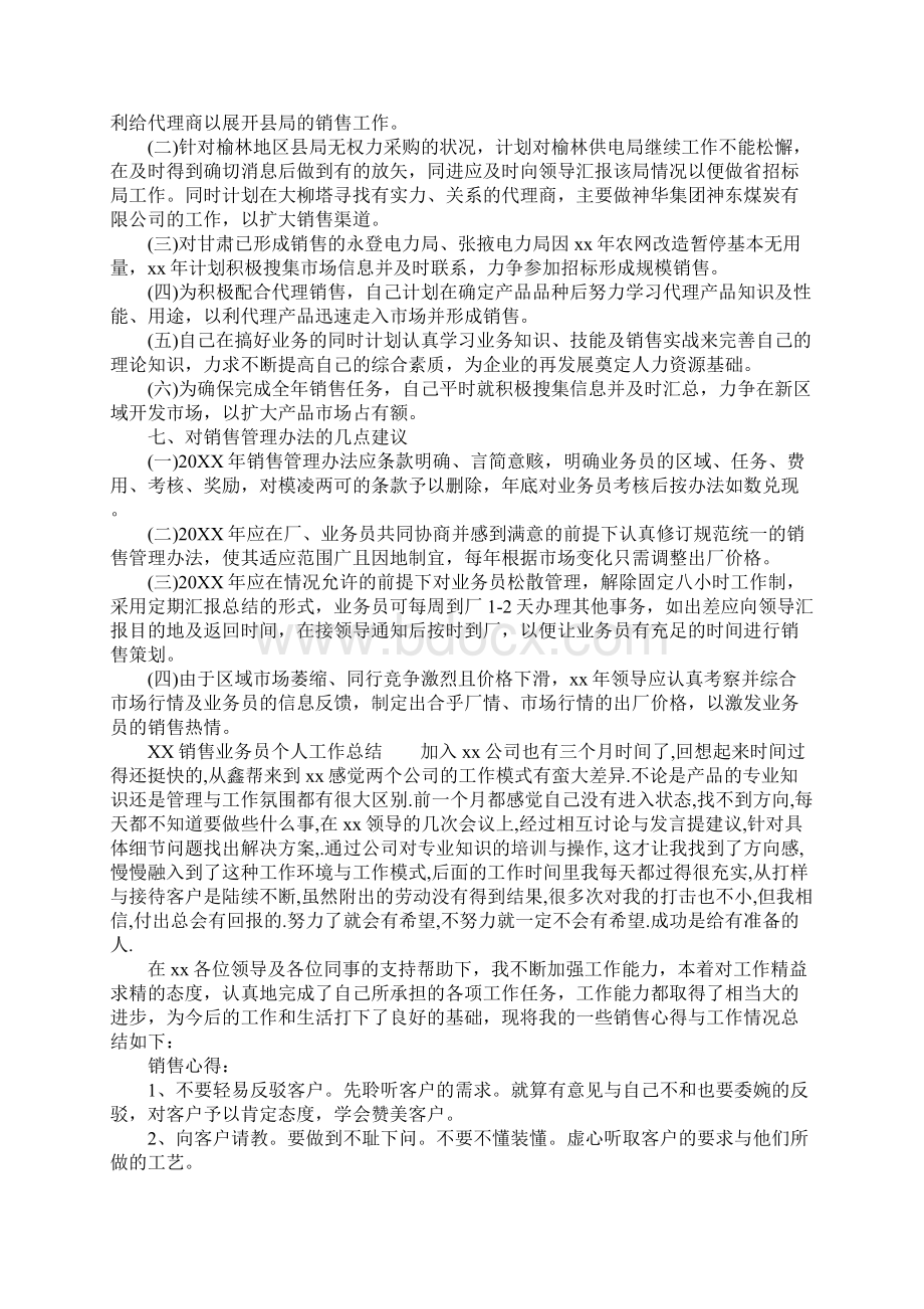 销售业务员个人工作总括性结论及总结性报告.docx_第3页