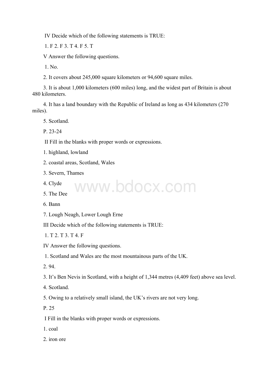 《最新英美概况》练习参考答案英国部分 1.docx_第3页