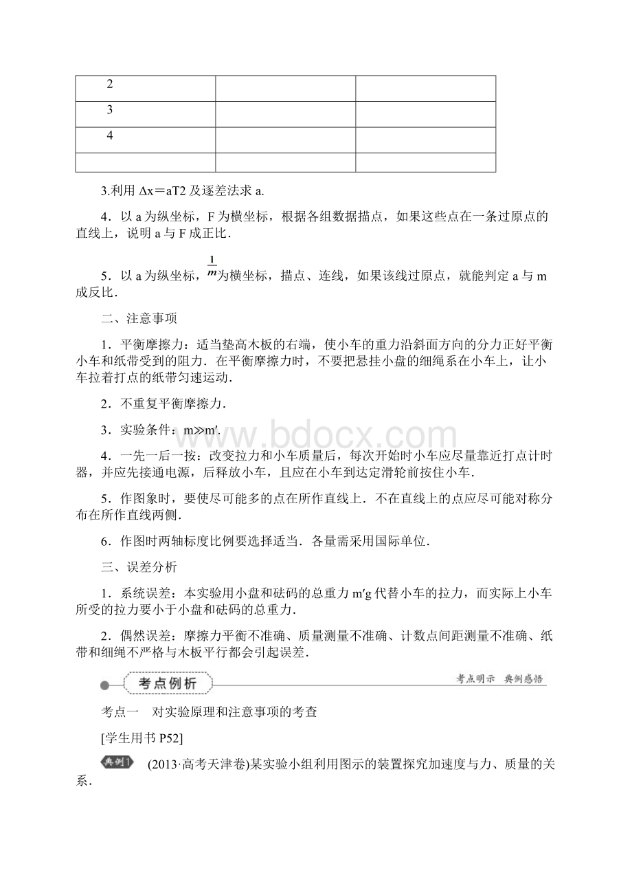 实验优化演练优化方案届高三物理大一轮复习讲义实验四验证牛顿运动定律.docx_第3页