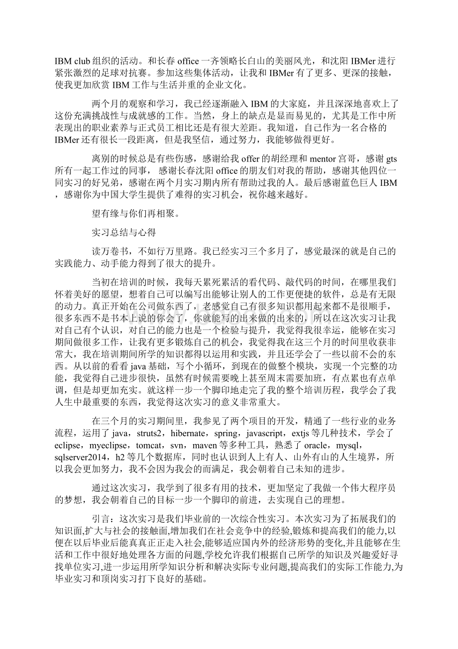 大学毕业生IBM实习总结精选多篇.docx_第2页