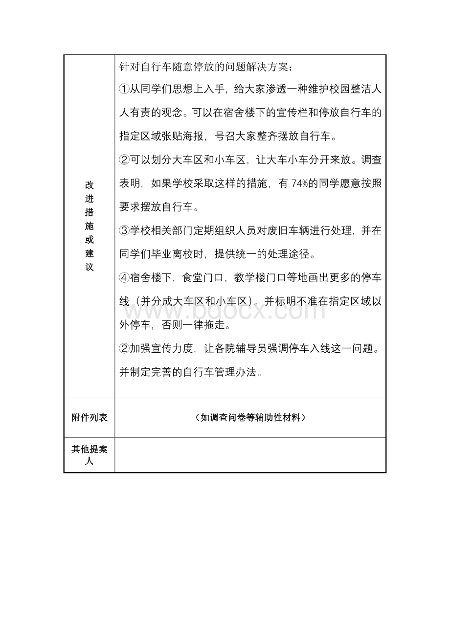 关于校园自行车停放管理问题的的提案.doc_第2页