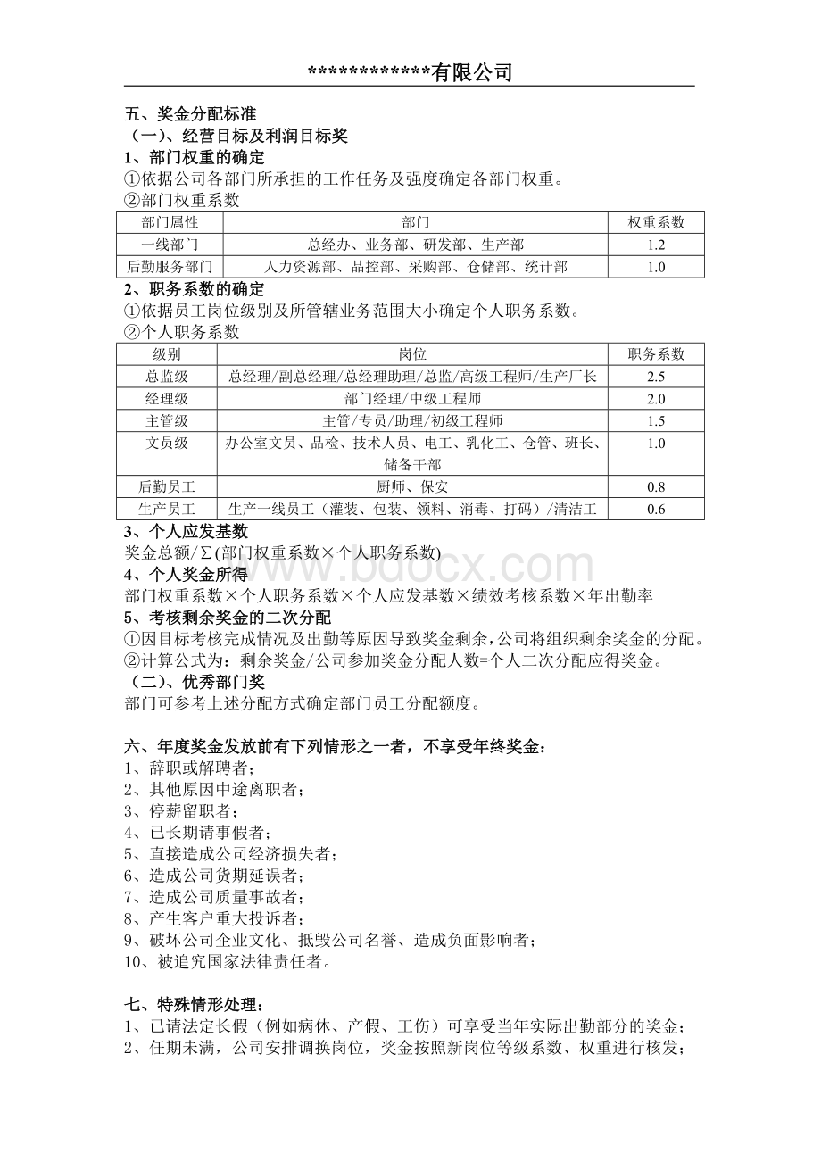 绩效奖金激励方案Word下载.doc_第2页