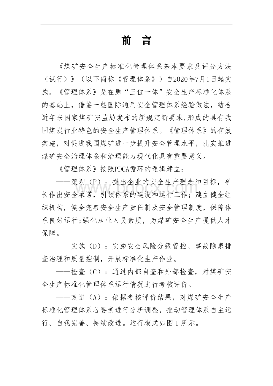 煤矿安全生产标准化管理体系执行说明Word文件下载.doc_第2页