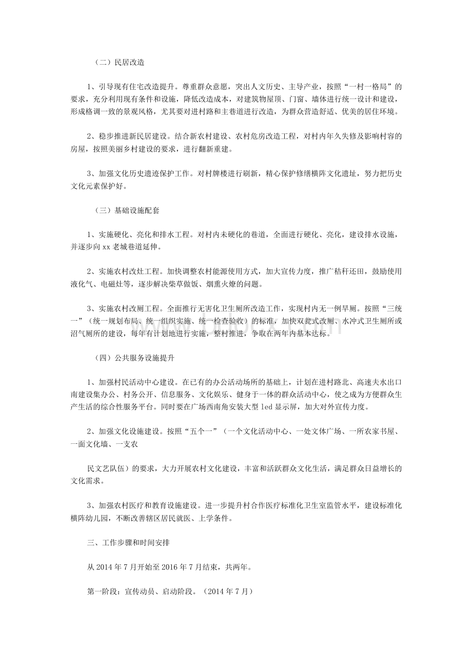 美丽乡村示范村建设实施方案.docx_第2页