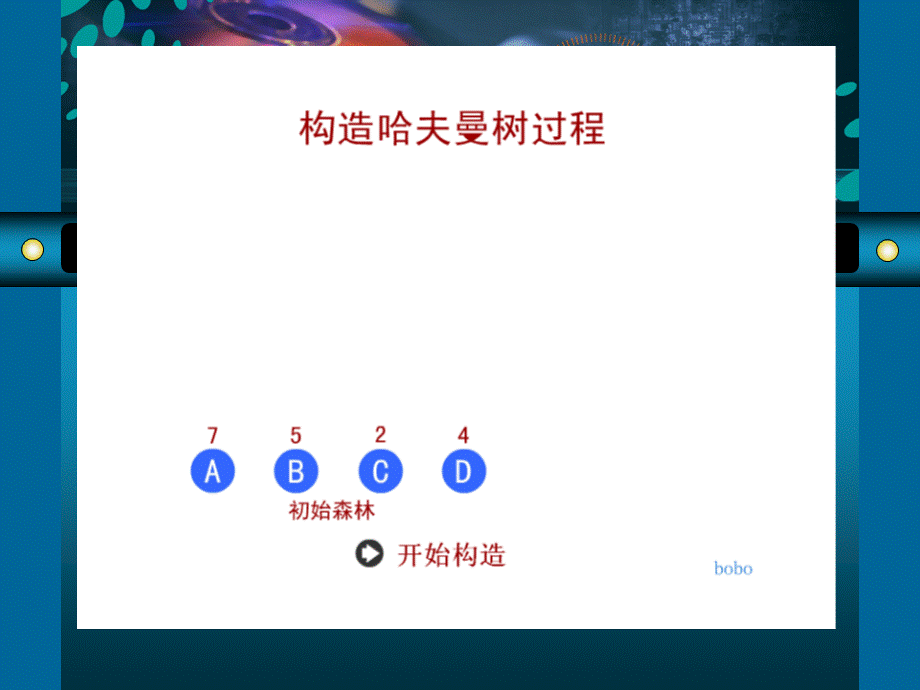 哈夫曼树生成过程演示动画.ppt_第2页