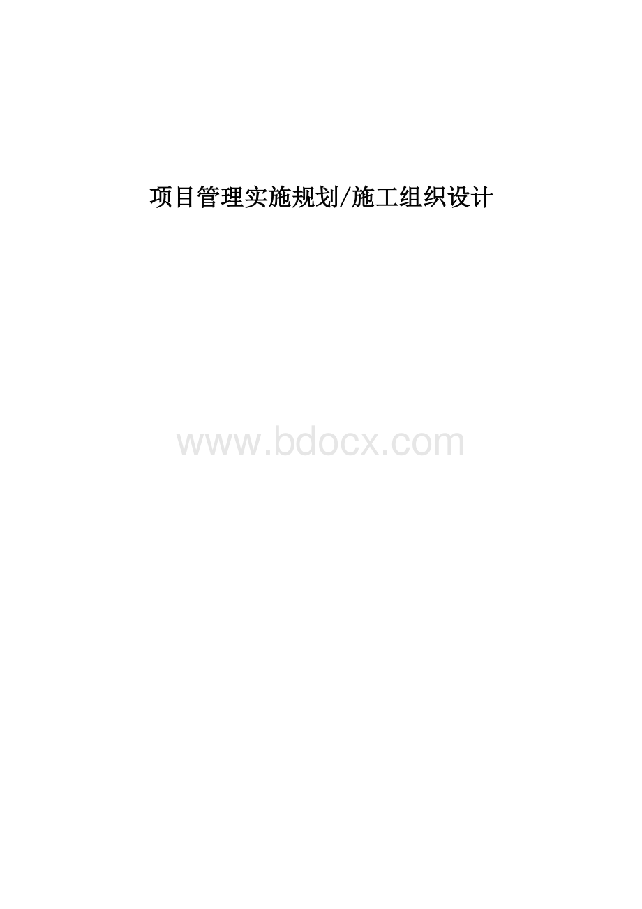 项目管理实施规划.doc_第1页