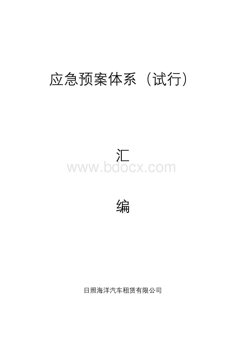 汽车租赁公司应急预案体系(试行)4.doc_第1页