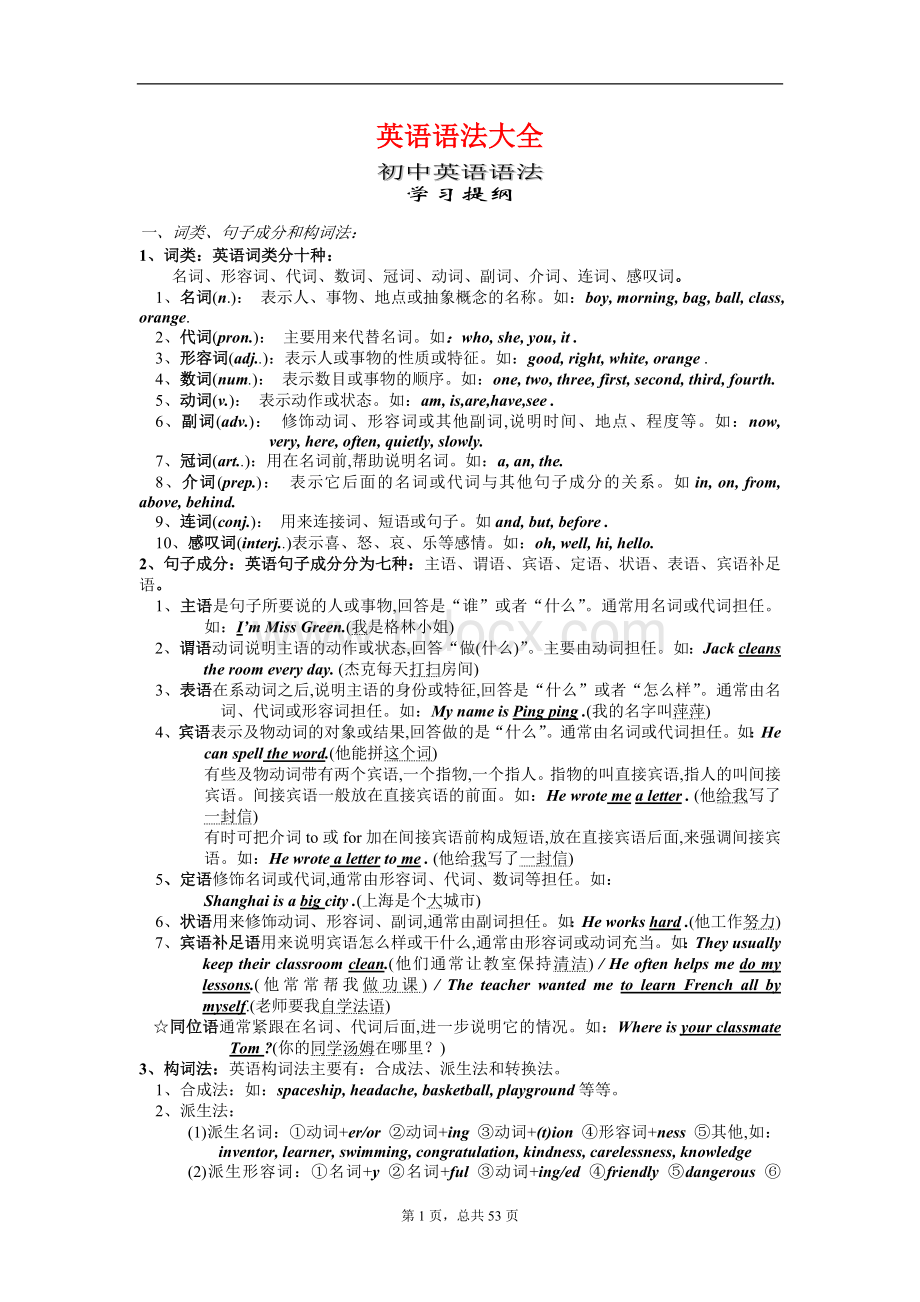 英语语法大全Word文档格式.doc