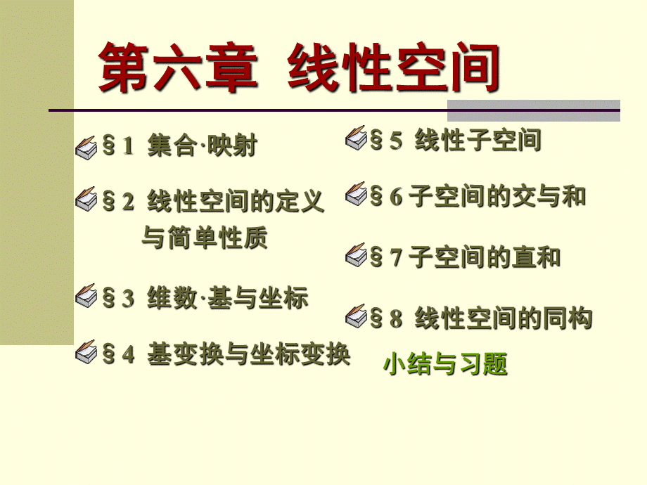 高等代数北大版课件6.6子空间的交与和.ppt