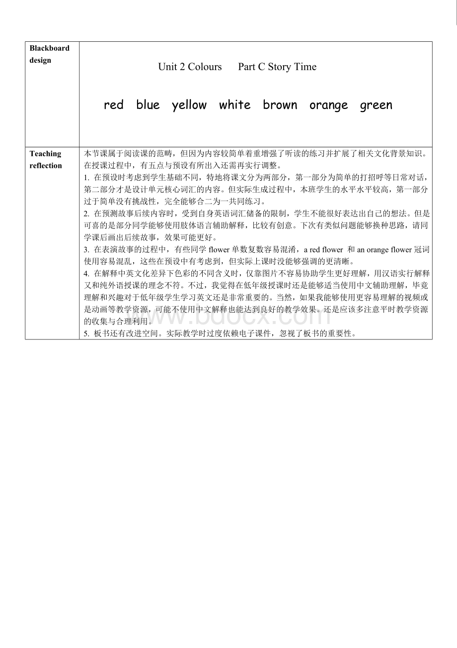 PEP三年级上册小学英语《UnitColoursC》教学设计Word文件下载.doc_第3页