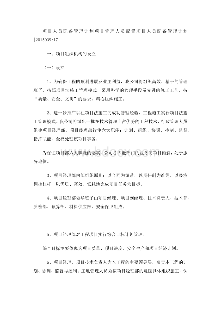 项目人员配备管理计划.docx