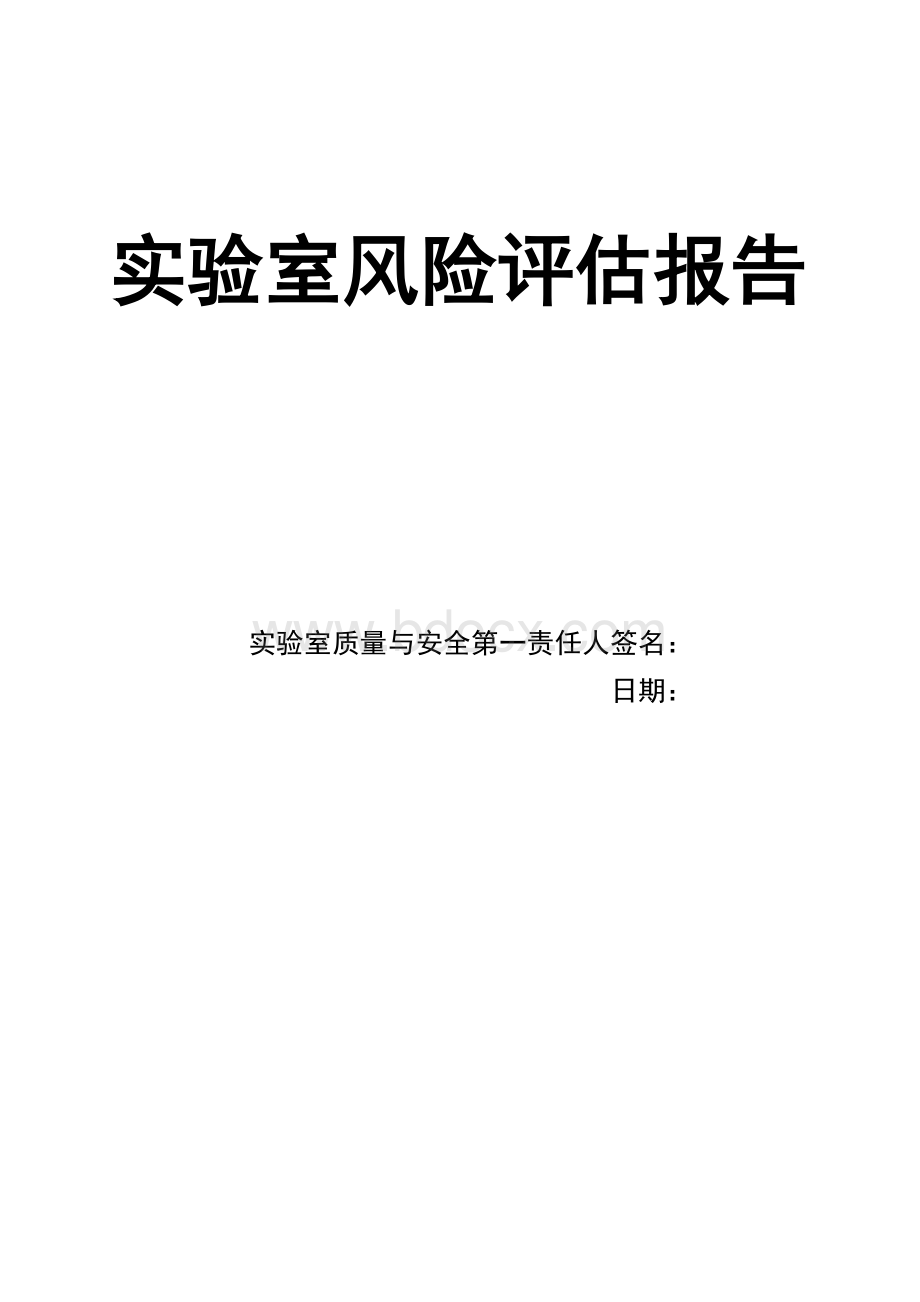 实验室风险评估报告8Word文件下载.doc