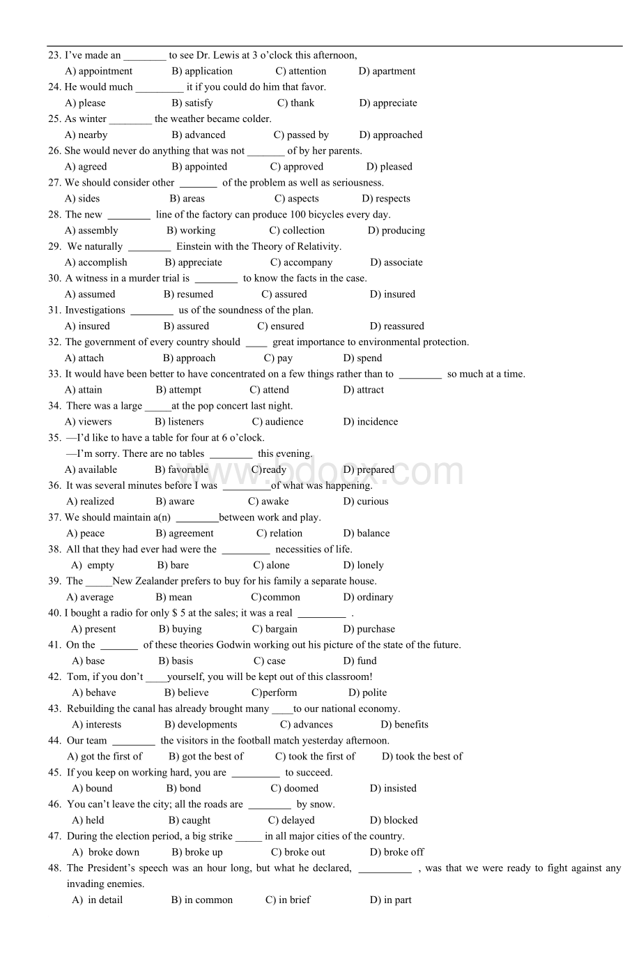 大学英语三级词汇专项练习.doc_第2页